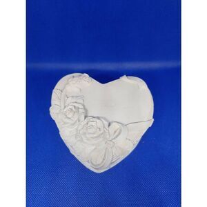 Raw Plaster Heart Trinket Box
